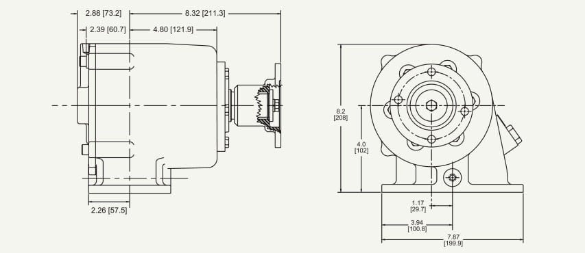 Muncie CS41 series dimensions