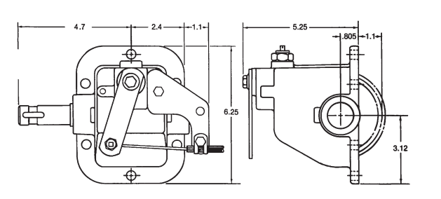 Muncie SG series dimensions